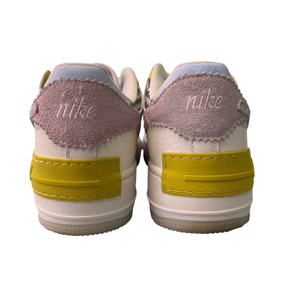 Nike Air Force 1 Shadow DM8076-100 Patchwork Yellow Red Size 9 Women’s - Picture 4 of 11